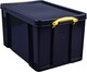 image 1 of Really Useful Box Plastic Storage 84 Litre Recycled Solid Black