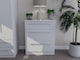 image 7 of Carlton 3 Drawer Deep Chest of Drawers in Grey Matt (Ready Assembled) | Grey | Grey Matt