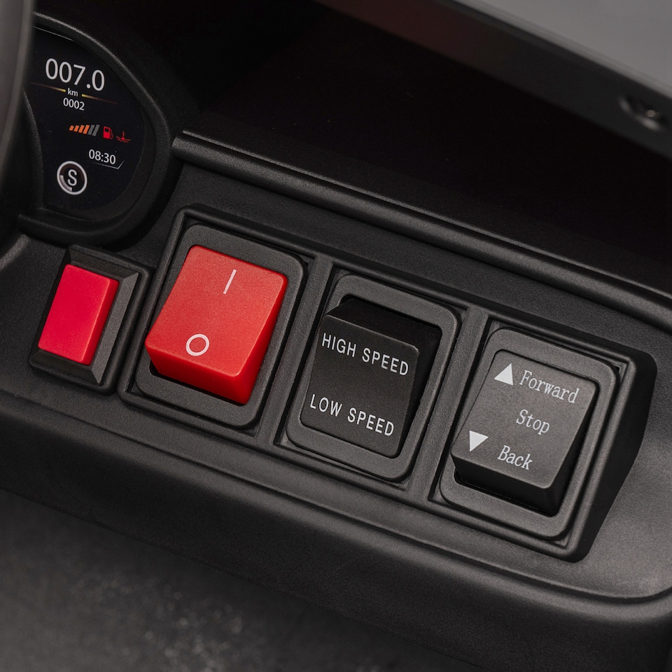 image 1 of AIYAPLAY Kids Electric Car, 12V Battery Powered Police Ride on Car with Remote Control, Music, Horn, Siren, Flashing Lights, Children Electric Vehicle for 3-5 Years