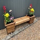 image 4 of Knights Double Planter Bench - Timber - L47.5 x W135 x H40 cm | Brown