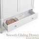 image 4 of Christow White Double Wardrobe with Drawer 2 Door Bedroom Storage Furniture Cupboard