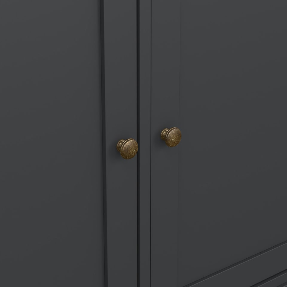 image 1 of Paris Sideboard with 3 doors and 3 drawers in Matt Grey Grey