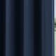 image 3 of Supersoft Navy Single Door Curtain 66 x 84 inch (168 x 214 cm) Room Darkening Eyelet Thermal Noise Reducing Single Door Curtain