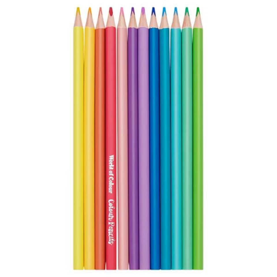 image 1 of Pack of 12 Pastel Shades Colour Pencils by World of Colour