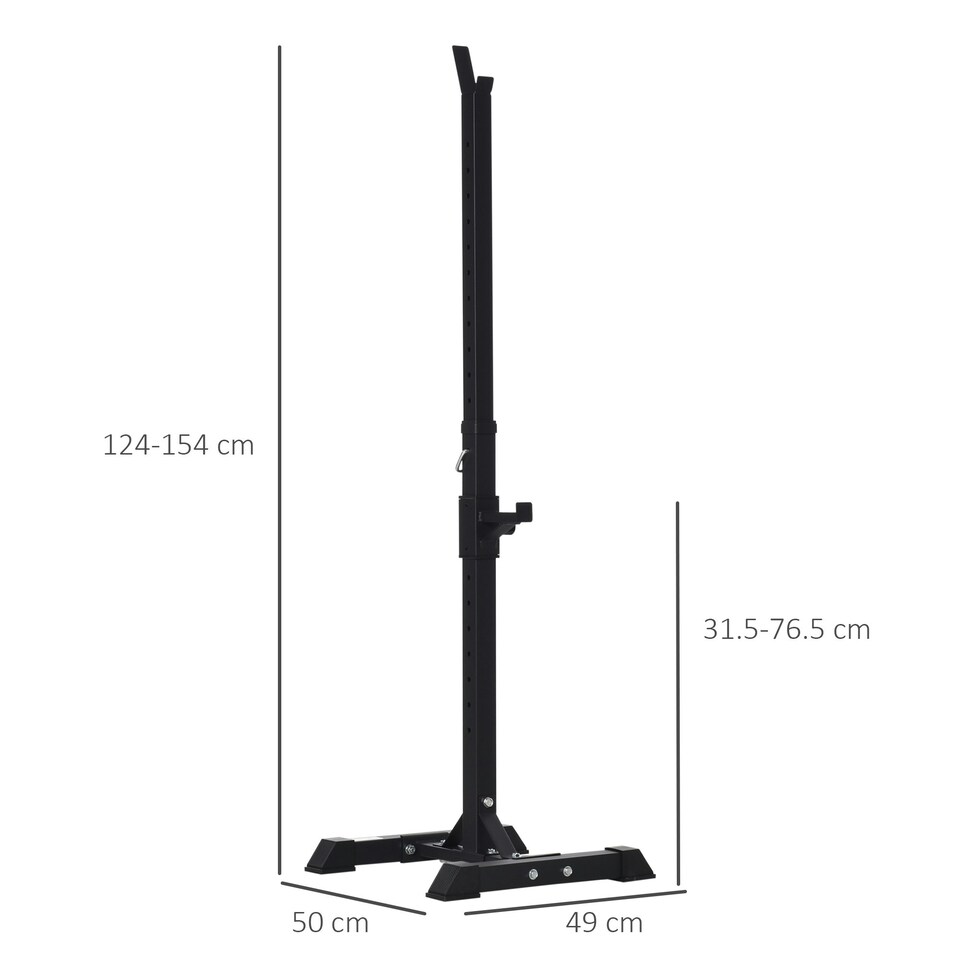image 1 of HOMCOM Power Rack Weight Stand Bar Barbell Squat Stand Spotter for Home Workout