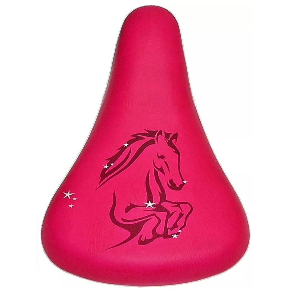 image 1 of Sport Direct Childs/Kids Pink Horse Comfort Bike Saddle With Seat Clamp