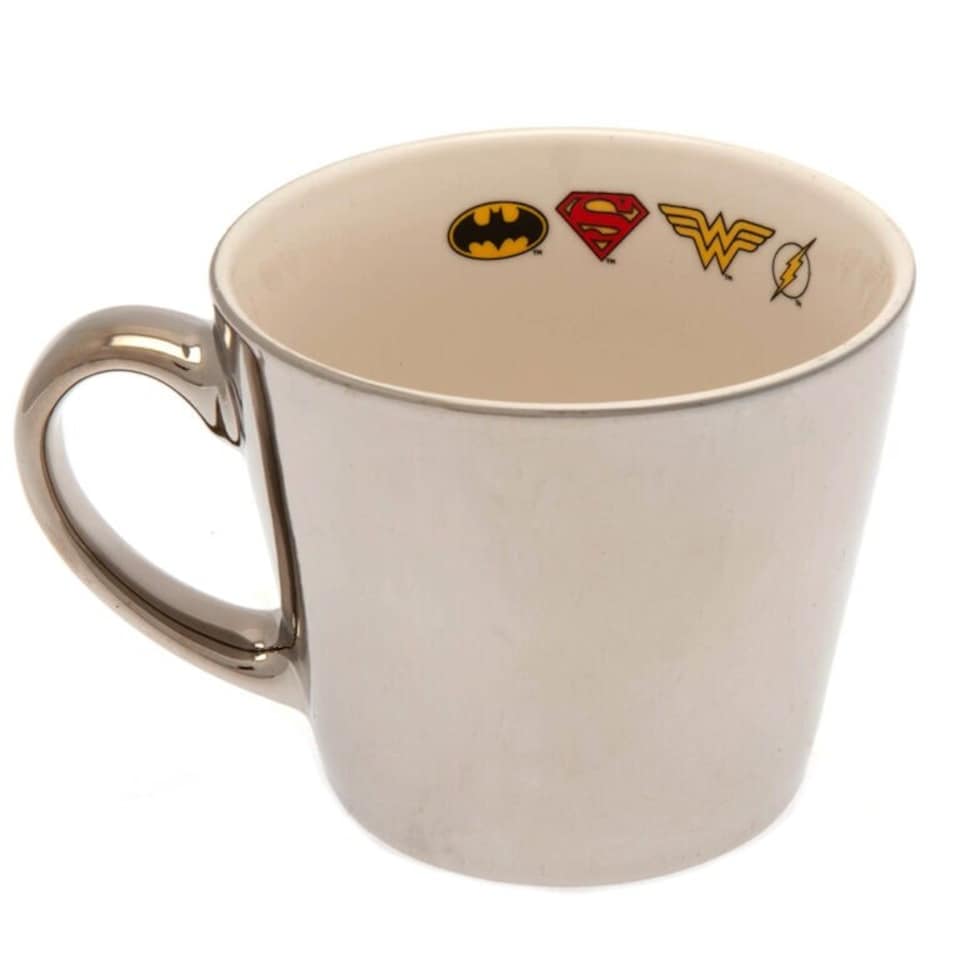 image 1 of DC Comics Logo Mug & Plate Set - White/Blue/Yellow - One Size