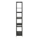image 3 of Newcastle Asymmetrical Bookcase with 6 Shelves in Matt Black
