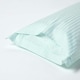 image 3 of Homescapes Aqua Blue Egyptian Cotton Ultrasoft Kingsize Oxford Pillowcase 330 TC