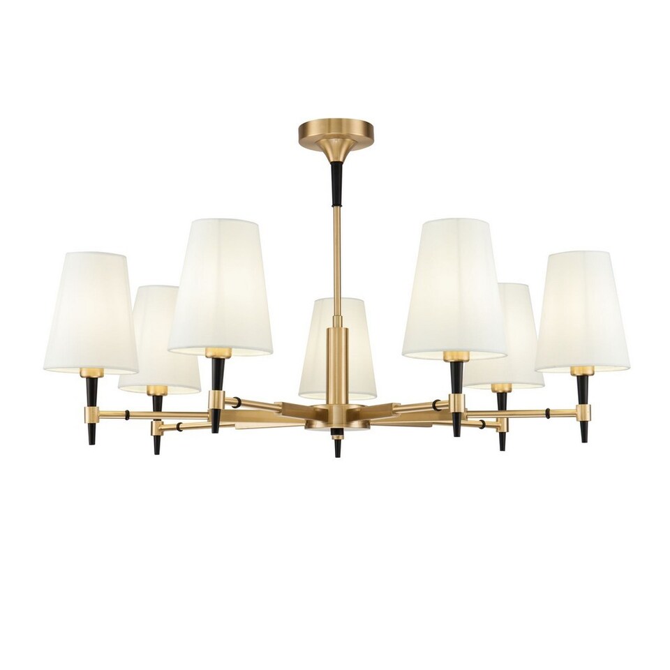 image 1 of Zaragoza Chandelier Brass, 7 Light, E14