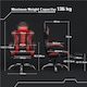 image 3 of Yaheetech Ergonomic Computer Chair with Massage Lumbar Pillow | Multi | Black/Red