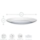 image 3 of Duralex Lys Extra Large Glass Plates - Tempered, Heat Resistant - 280mm - Pack of 6 Clear