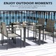 image 4 of Outsunny 4 Seater Rattan Dining Set with Rectangular Glass Top Table and 4 Armchairs, PE Rattan Garden Furniture Set, Outdoor Dining Table and Chairs for Patio, Balcony, Terrace, Mixed Grey