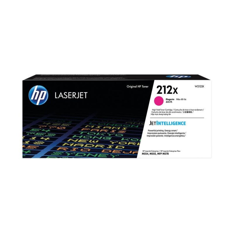 HP Magenta High Yield Toner Cartridge High Yield 10K pages W2123X HP Colour LaserJet Enterprise M555 / M554 / M578 series - W2123X N/A