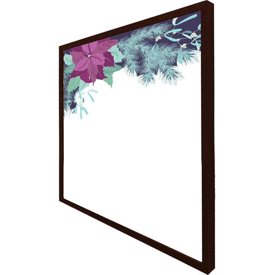 image 1 of Purple & blue flowers (Picture Frame) Brown | Oak | XS