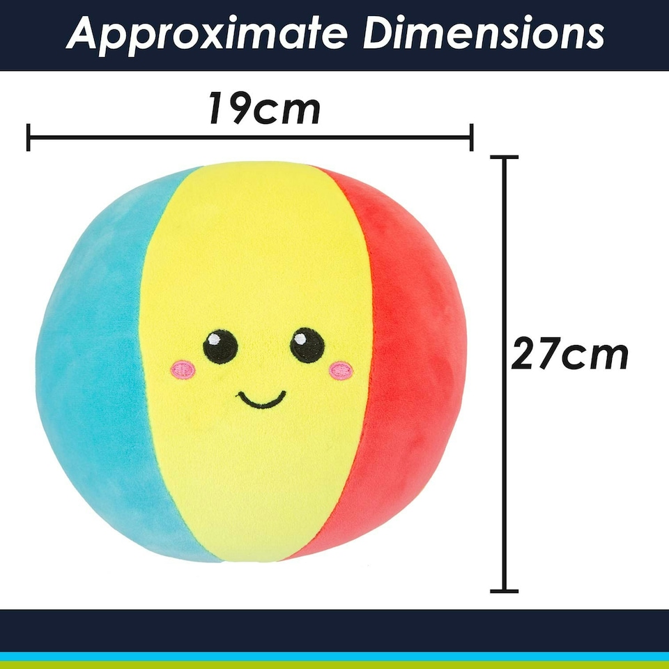 image 1 of Beach Ball Soft Toy Cute Plushie Huggable Cuddly Stuffed Toy 27cm Multi