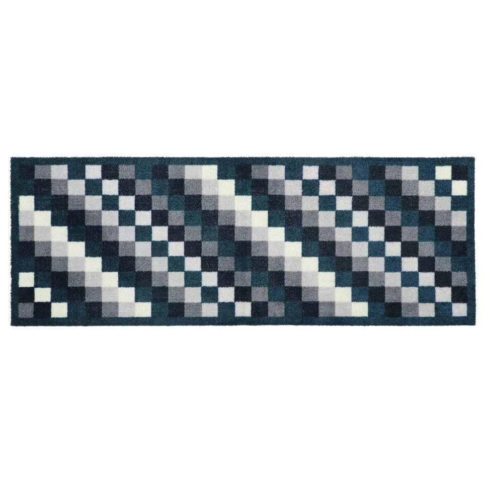 image 1 of JVL Mega Machine Washable Runner 57X150cm, Pixels