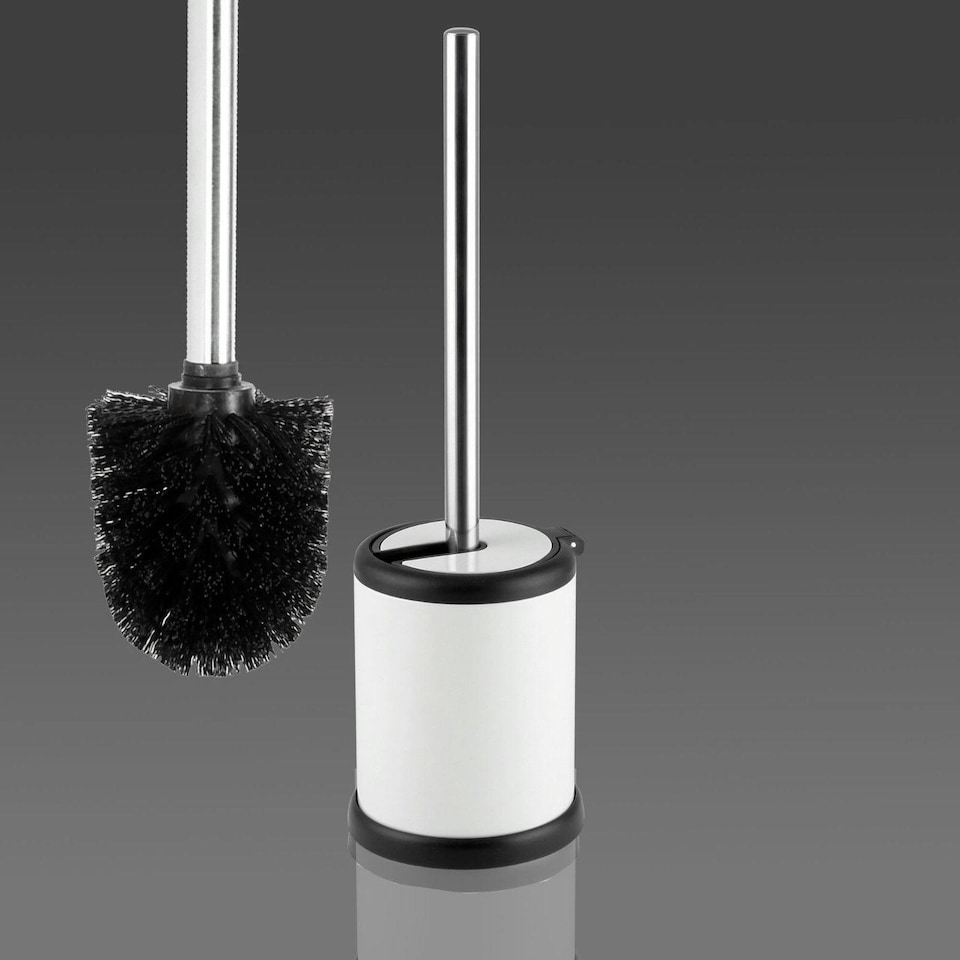 image 1 of Showerdrape Aero White Toilet Brush & Holder