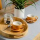image 4 of Argon Tableware 12pc Coloured Cappuccino Cup & Saucer Set - 250ml - Yellow - Coffee Cup Latte Cup Drinking Cup