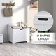 image 6 of HOMCOM Storage Trunk with Safety Hinge for Living Room, 56.4cm, White White