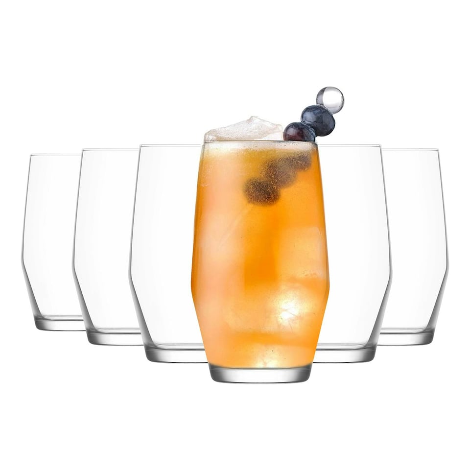 image 1 of LAV Ella Highball Glasses - 495ml - Clear - Pack of 6 Clear