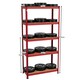 image 3 of Home Vida 5 Tier Garage Shelf Heavy Duty Boltless Shelving Storage Unit, Red