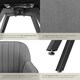 image 5 of Lounge Armchair Living Room Accent Chair 360 Swivel Slim Steel Legs Velvet Fabric  - per piece Grey