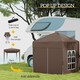 image 3 of Outsunny 2 x 2 m Garden Pop Up Gazebo, Wedding Party Tent Marquee, Water Resistant Awning Canopy with Sidewalls, Windows, Carry Bag, Coffee