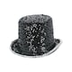 image 1 of Fever Deluxe Sequins Felt Top Hat - Black - One Size
