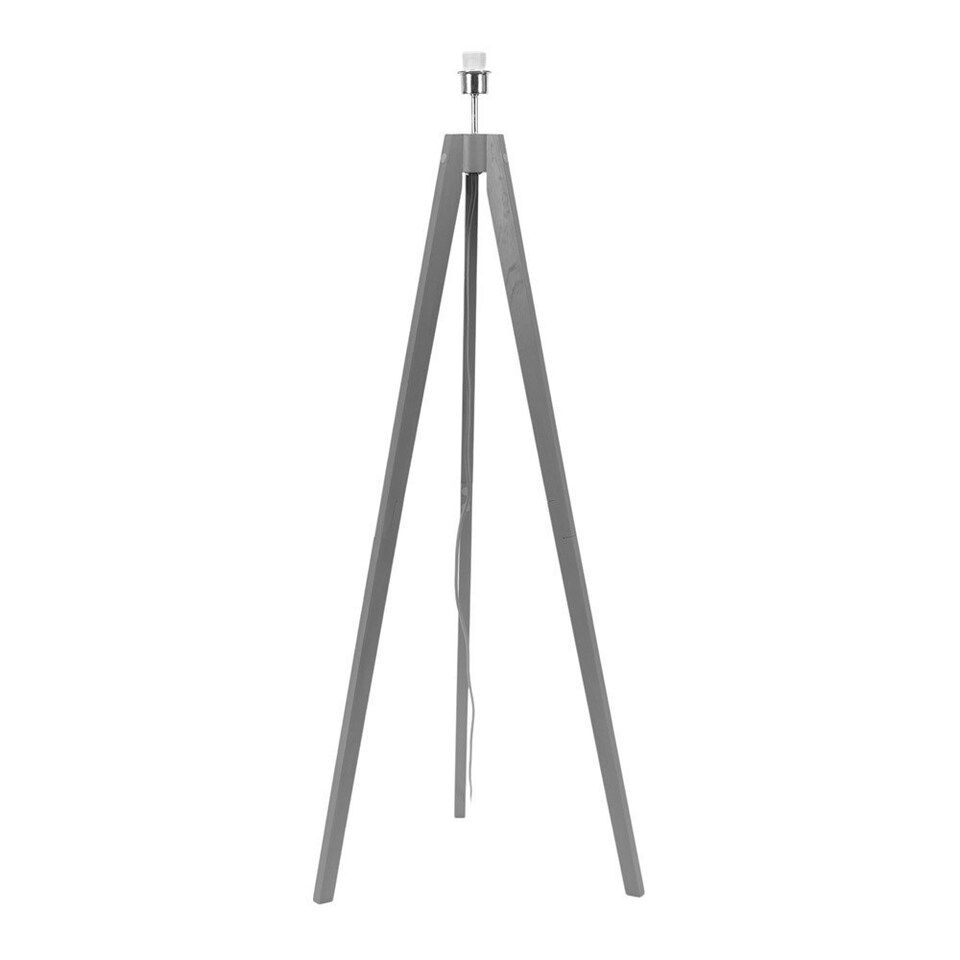 image 1 of ValueLights Jackson Grey Wooden Tripod Floor Lamp Base
