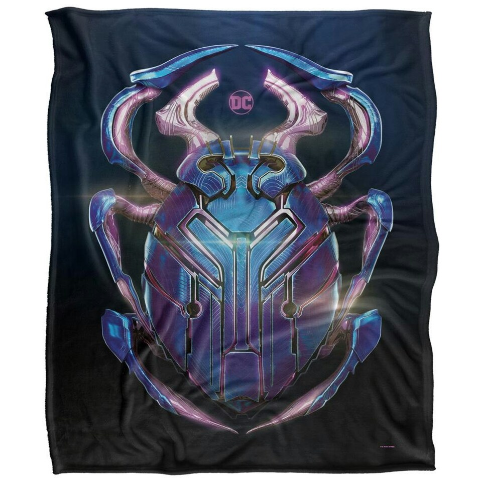 image 1 of Blue Beetle Beetle Blanket - Multicoloured - One Size