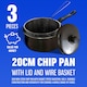 image 6 of 20cm Non Stick Chip Pan With Strainer Basket Non Stick With Handles Fry Chips Cookware