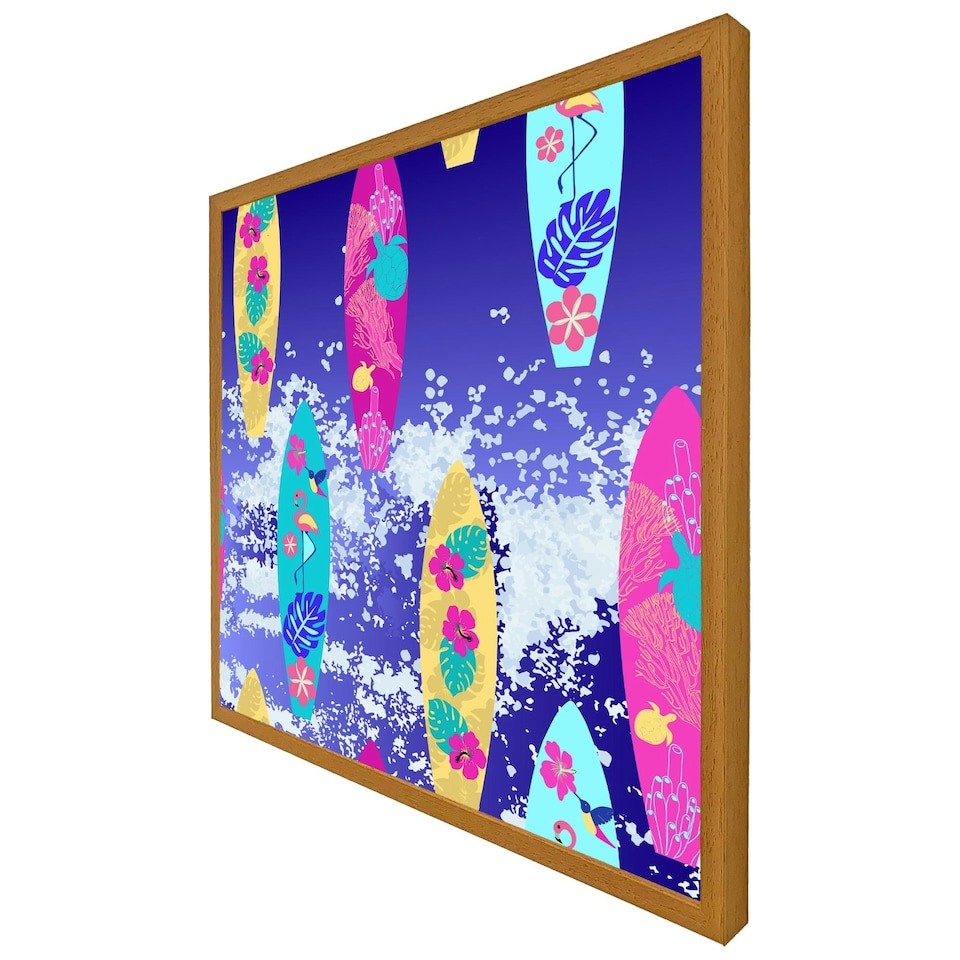 image 1 of Tropical surf (Picutre Frame) Grey | XL