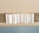 image 4 of FURNISHED Blackout Roller Blind with Gold Glitter Trim and Cream Bow Trimmable Window Shade | Brown | Cappuccino | (W) 105cm x (L) 165cm