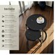 image 2 of Side Table Ellsa - marble top, steel frame, elegant design - Set of 2 Black