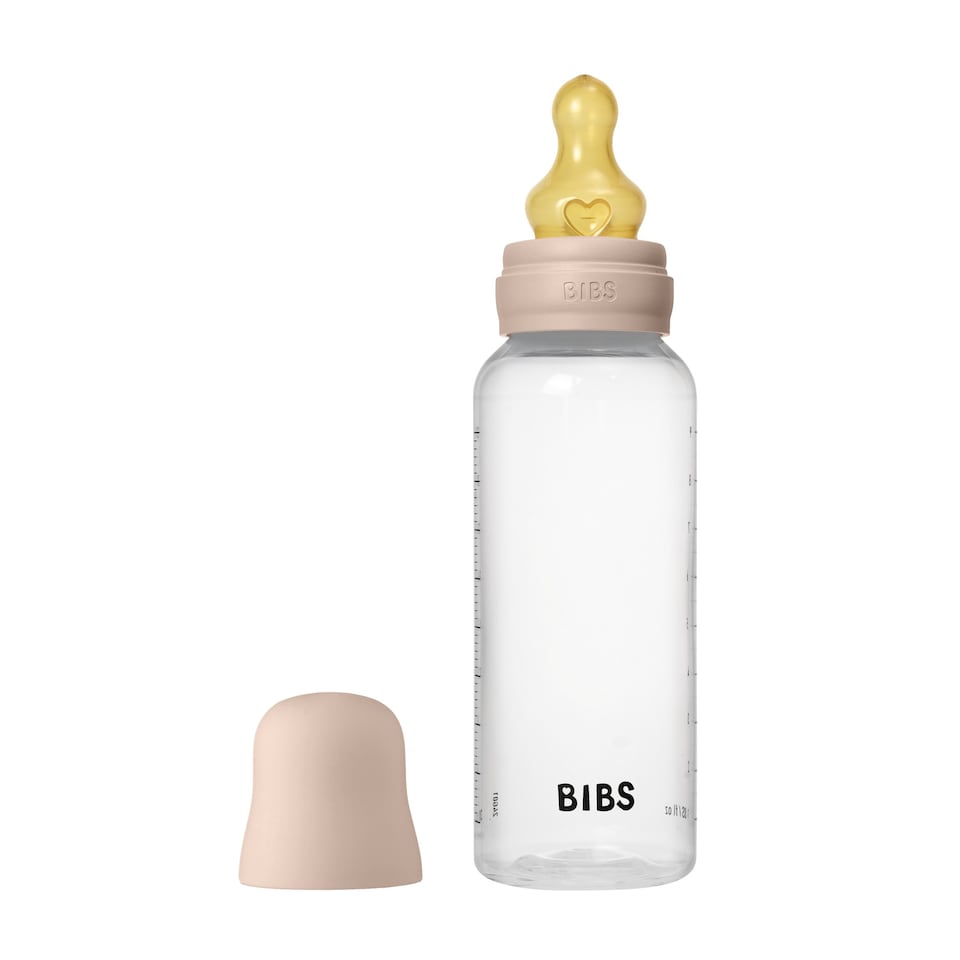 image 1 of BIBS BPA-Free PP 270ml Baby Bottle Latex 1 Pack Medium Flow Blush | Pink | M