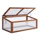 image 9 of Outsunny Square Wooden Outdoor Greenhouse for Plants PC Board 100 x 65 x 40cm