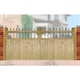 image 1 of Hampton Low Double Driveway Garden Gate - Pressure Treated Scandinavian Redwood - W2400 x H1200 mm Brown