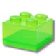 image 5 of LEGO Storage Brick 4 Stud - Translucent Light Green