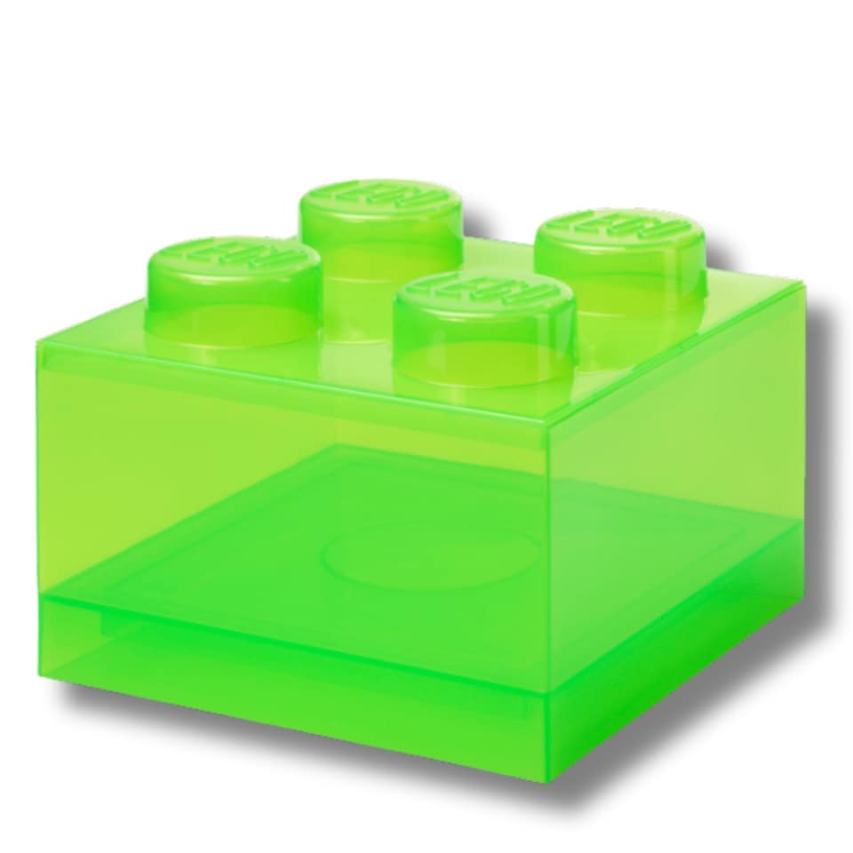 image 1 of LEGO Storage Brick 4 Stud - Translucent Light Green