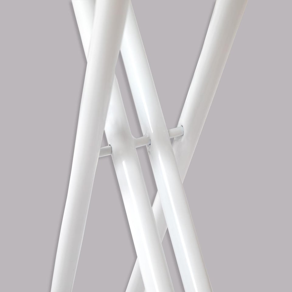 image 1 of Gr8 Home Ironing Board Folding Adjustable Non Slip Feet And Iron Rack Grey White 110x34cm