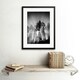 image 2 of Trees Light Fog Black White Living Room 12x16" Framed Wall Art Print
