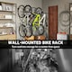 image 7 of SPORTNOW 4 Pack Bike Rack, Wall Mounted Bike Hooks for Garage
