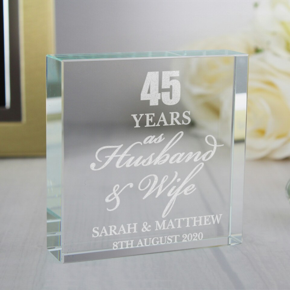 image 1 of Personalised Anniversary Crystal Token Clear | One Size