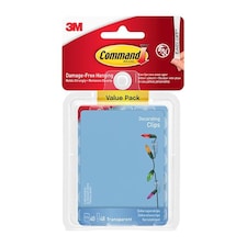 Command 17026CLR-40 Clear Decorating Clips Value Pack 40pk - One Colour - One Size