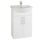image 1 of Bathroom 650mm Vanity Unit with Deluxe Basin - Gloss White - (Impact) - Brassware Not Included | White | White | 1