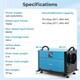image 2 of COSTWAY 70L/Day Crawl Dehumidifier Commercial w/3 Modes Blue