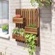 image 9 of Outsunny Wooden Garden Planters with Trellis Wall-mounted Raised Garden Bed