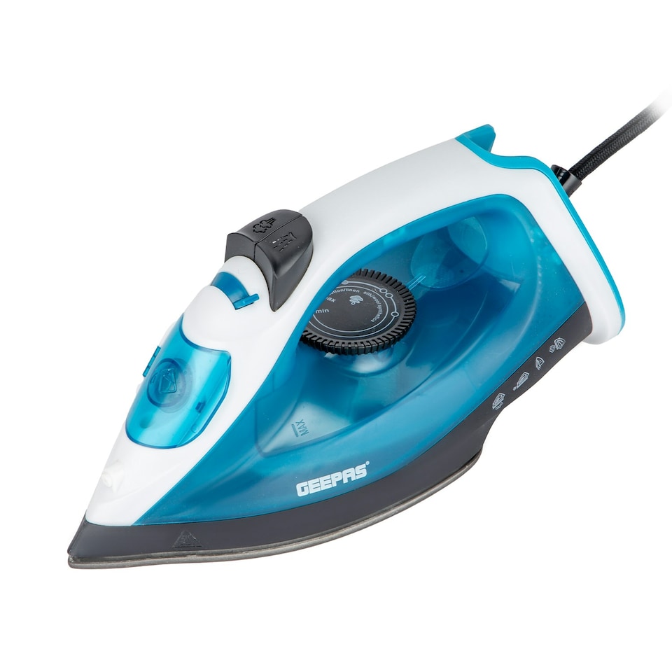 image 1 of GEEPAS Steam Iron With Non Stick Soleplate 1800W Blue