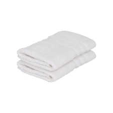 Nicola Spring Cotton Wash Cloths - 30cm x 30cm - White - Pack of 2